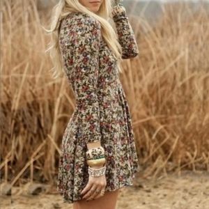 Show Me Your Mumu Stevie Babydoll Flower Cider Long Sleeve Boho
